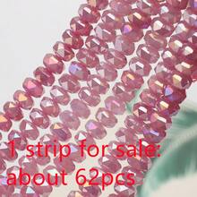 1顆 5*8mm 刻面玻璃輪珠，彩色電鍍 AB，DIY 手工珠飾配件，適用於手機鍊、手工串珠項鍊、手鍊、耳環、包包、編織鞋與服飾 - 5*8mm車輪珠 - 查看 55
