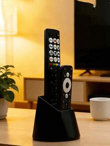 2-Slot Remote Control Holder - Practical Desktop Storage Box, Suitable For TV, Air Conditioner, Lighting Remote Controls And Office Supplies, Can Hold 2 Remotes, No Power Required - Multicolor - View 10