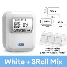 Marklife X2 Mini 便攜式無墨藍牙標籤印表機,無線 DIY 姓名貼紙製作機,熱感標籤印表機,適用於居家與商業 DIY 標籤列印 - 彩色 - 查看 10