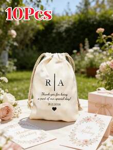 1-10 piezas Bolsas con cordón personalizadas, Bolsas con cordón personalizadas para bodas, Bolsas de almacenamiento de regalos personalizadas, Bolsas de almacenamiento personalizadas para fiestas de cumpleaños, Se ajustan a cualquier teléfono, Bolsas de almacenamiento personalizadas reutilizables, Regalos de aniversario, Día de San Valentín, Cumpleaños, Regalos de boda - Multicolor - Ver 23