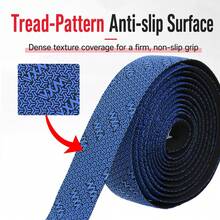 VXM Anti-Slip Shock-Absorbing Silicone Handlebar Tape, Comfortable Grip, Road Bike Handlebar Tape, Multiple Colors - Multicolor - View 8