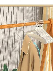 20pcs Non-Slip Metal Dipped Clothes Hangers, Nordic Style Adult Clothes Hangers - White - View 9