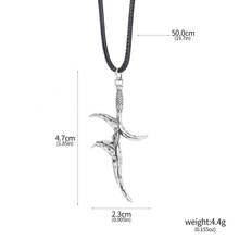 Elden Ring Melina Black Knife Pendant Necklace, Retro Punk Metal Neck Ornament, Game Fan Collectible Jewelry, Adjustable Rope Chain Accessory, Novelty Gift For Gamers - Multicolor - View 6