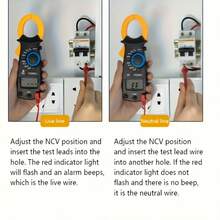 Clamp-On Multimeter Ammeter Set, Including Measuring Pen. 4000 Count, With Buzzer, Measuring Current, Voltage, Capacitance, Resistance,  Detection - VC3266L+ - View 6