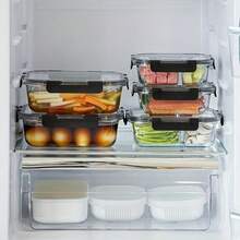 1pc Glass Lunch Box Set, Microwave Bowl, Lunch Container, Fresh-Keeping & Heat-Insulating Bento Box, Freezer , Dishwasher , Leak-Proof Food Container, Home Kitchen Supplies, Kitchen Accessories - Multicolor - View 3