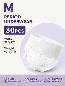 5/10/30pcs,Period Panties,Lightweight And Breathable,Quick Absorption,Super Absorbent,3D Stereoscopic Protection,Leak-Proof And Breathable,Odor Elimination,Random Pattern,Suitable For Summer Travel,Menstruation,Postpartum,Travel. - Menstrual Pants - View 15