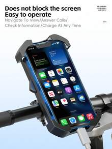WEST BIKING Dudukan Ponsel Sepeda Stabil Anti Guncangan dengan Sudut yang Dapat Diatur 360° Cocok untuk Sepeda Listrik dan Sepeda Motor, Muat Ponsel 5,4-7,5 Inci - MultiWarna - View 7
