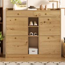 White Shoe Cabinet - Modern Design For Hallways And Entrances - 自然的 - 查看 7
