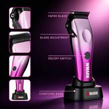 Wmark Hair Clipper Professional Hair Trimmer Hair Clipper Electric Hair Clipper Cordless Clippers Set Adjustable Barber Hair Clipper NG-7013 - Multicolor - View 2