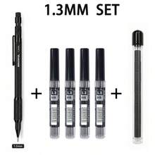 Metal Mechanical Pencil Set, 1pc Drafting Pencils With 4 Boxes HB Lead Refills And Eraser, 0.5mm 0.7mm 0.9mm 1.3mm Refillable Automatic Pencil Kit For Writing, Drawing, Sketching, School And Office Supplies - Multicolor - View 13