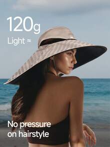 Beneunder Women's Wide Brim PVC Coated Umbrella Sun Hat BM015 - Grey - View 3