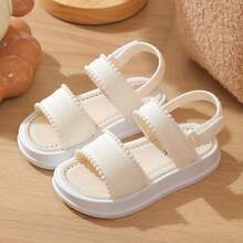 Caweiny Girls' Fashion Thick Sole Sandals Suitable For Daily Wear - White - View 3