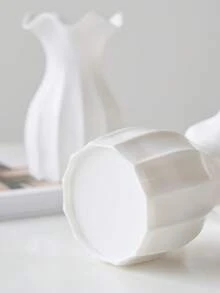 1 bình hoa nhựa màu trắng không vỡ, phù hợp cho hoa tulip, hoa hồng và các loại hoa khác, trang trí nhà cửa, phòng khách, bàn ăn, quà tặng sinh nhật, tốt nghiệp, trang trí phòng, bình hoa thủy tinh - A - Xem 7
