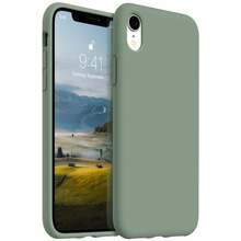 Case Compatible With IPhone 13, [Military-Grade Shock Protection] Silicone Case With Soft, Scratch-Resistant Microfiber Lining Case Compatible With IPhone 14 15 16 Pro Max 17 Pro Max XS Max XR 7 8 Plus SE2022 6s 6s Plus 12 Mini 11 - Light Green - View 10