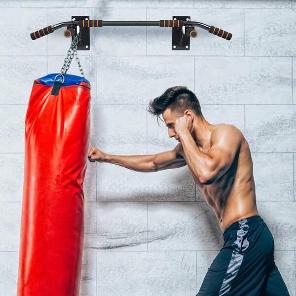 Klimmzugstange Wandmontage oder Deckenmontage bis 200 kg belastbar - Klimmzug Stange Wand oder Decke inkl. Anleitung und Befestigungsmaterial - Für Fitness Zuhause oder Gym