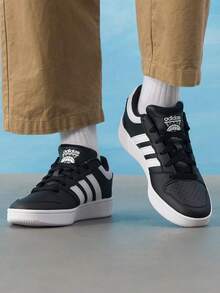 Adidas Men's HOOPS CLASSIC 2026 Summer New Retro Low-Top Casual Sports Skate Shoes KI1056 - Black/White - View 3