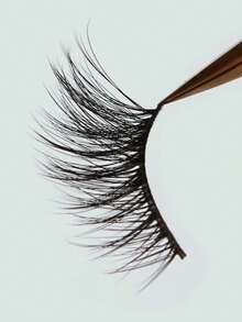 10 Pasang Ekstensi Bulu Mata Cat Eye Alami dengan Garis Hitam, Cocok untuk Riasan Sehari-hari dan Kencan - Hitam - View 4