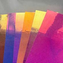 DHboying 9360pcs-4 Rolls Holographic PET Disco Ball Mirror Stickers, Self-Adhesive Colorful Mosaic Tile Stickers 5x5mm, Suitable For Handmade DIY Dolls Home Decor Stickers, Party Decoration - PET Iridescent Decorative Sticker - View 4