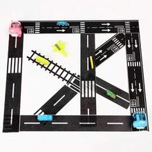 1 Roll 2 Inch Reusable Cartoon Road Track Stickers, 16 Feet Car Spike Strip, Black Polyurethane Tape With Glitter Finish, Racing Party Decoration, Car Theme Back To School Party Favors - Multicolor - View 8