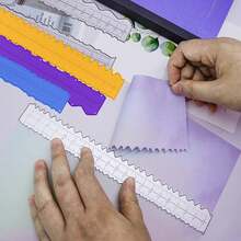 Metal Cutting Die, Asymmetrical Ruler Cutting Mold DIY Paper Card Craft For Scrapbooking, Greeting Card Decoration, Embossing, Home Project Making Tool Carbon Steel Mold - Ruler - View 7