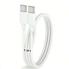 1/3 Set 3.3FT/6.6FT Fast Charging Data Transfer 2-In-1 Data Cable Compatible With Apple 17/16/15 Series, S21 To S25 Ultra Plus - 白色 - 查看 9