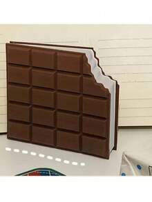 1pc Chocolate Bar Shaped Notebook - Scented, Matte Finish, Square Grid Pages, Student Creative Mini Notepad, Portable Notebook - Multicolor - View 10