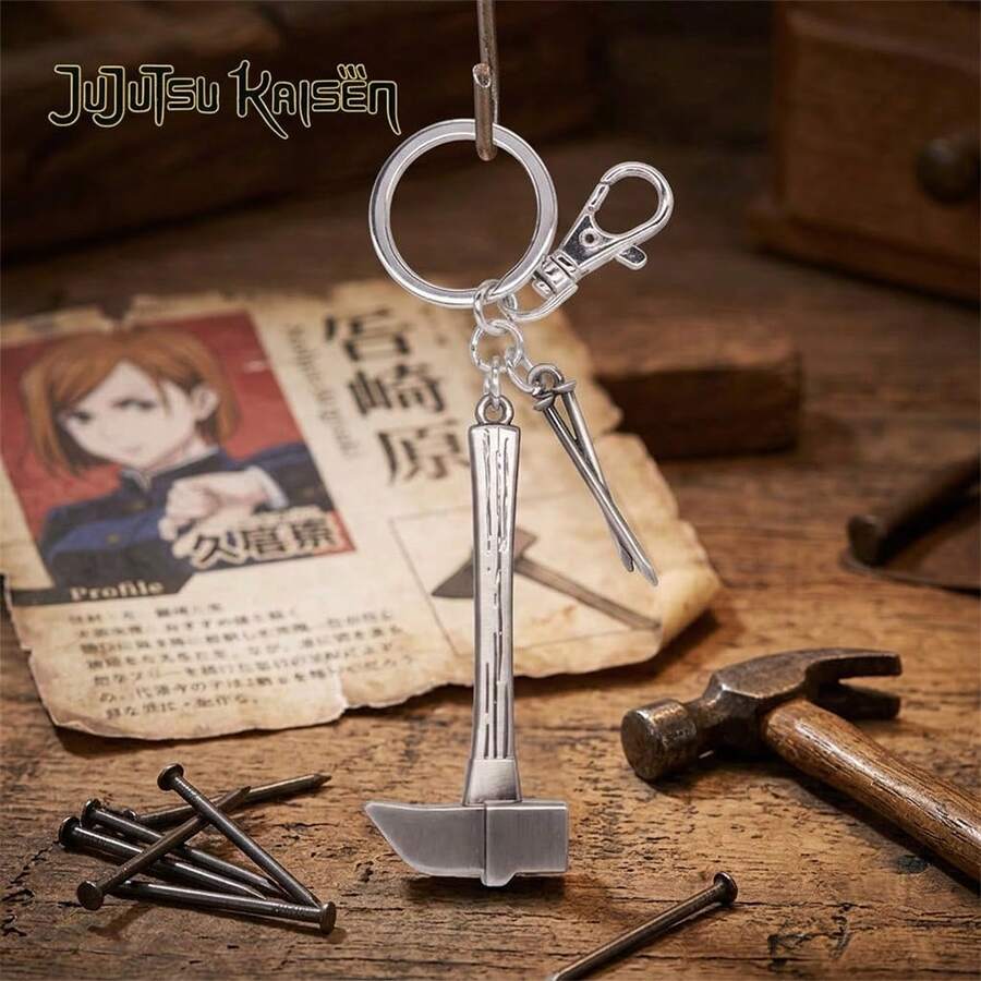 Crunchyroll 1PC Official Licensed Jujutsu Kaisen Gojo Satoru Character Cute Zinc Alloy Metal 3D Figurine Keychain Pendant For Backpack Car Key Holiday Gift - Silver - View 1