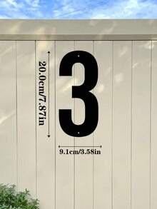 1 Piece 0-9 Number Metal House Number Plate - Metal House Number Plate, Suitable For House Numbers, Outdoor Mailbox Numbers, Home Decoration, Garden Decoration, Gates, Garage Doors, Includes Numbers 0 To 9, Can Be Freely Combined - Number - View 11