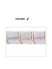 Elegant Women's Hair Clip, Cute Gradient Star-Shaped Decoration Bangs Clip, Daily Hair Accessory - Mixed Color - View 10