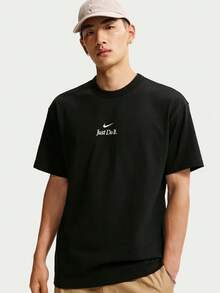 Nike Men's AS M NSW GFX TEE Short Sleeve T-Shirt Knit Collarless Short TIW1194-010 - Black - View 1