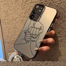 Custodia per telefono con design a linee creativo e personalizzato, adatta per Samsung Galaxy S25 S24 S23 S22 S21 S20 FE Ultra Plus 4G 5G, con copertura posteriore opaca anti-caduta. - nero traslucido - Visualizzare 2