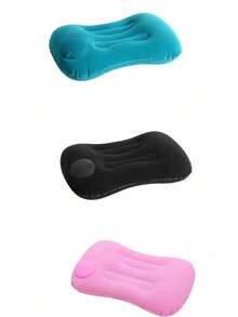 5 opciones de color Almohada inflable portátil para camping, 1 pieza Almohada inflable comprimible para soporte de cuello adecuada para playa, oficina, hogar, viaje, almohada inflable compacta y portátil - Multicolor - Ver 20