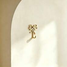 Brass Bow Wall Hooks - Traditional Style Metal Wall-Mounted Hook For Door, Bathroom, Kitchen, Bedroom - Easy To Install, Elegant Home Decor, 1pc - A - View 13