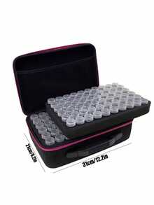 Pink Style Diamond Painting Storage Container, 60/120 Slot Diamond Painting Shockproof Jar, 48 Pieces Embroidery Accessories, 5D Diamond Art Tools, Suitable For Handmade Cross Stitch Embroidery Rhinestone Storage Box - A - View 7