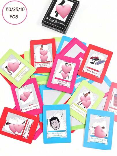 50/25/10pcs Fun English Adult Game Cards, Couple Position Scratch Cards, Sex Toy Board Game, Couple Game, Bedroom Flirting Game, Sex Game, Adult Erotic Supplies, Sex Products