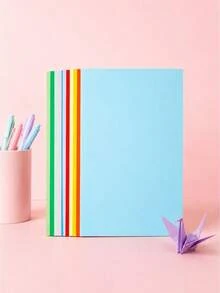 A4 Colored Handmade Paper, 10 Bright Mixed Colors 100 Sheets, 70g 210*297mm Colored Copy Paper, Suitable For Students Origami DIY Handmade Printing School Art Projects - Multiple Styles - View 4