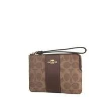 Coach Printed Ladies' Clutch Bag CW854IMXHE - 棕黃色拼棕CW854IMXHE - 查看 3