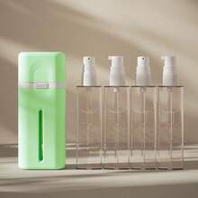 Garrafas Dispensadoras de Viagem 4 em 1 com Bomba para Cuidados de Pele, Loção, Champô, Gel de Banho e Perfume, Conjunto de Artigos de Toalete, Essencial de Viagem, Regresso às Aulas, Presente de Férias e Mais - Ver 8