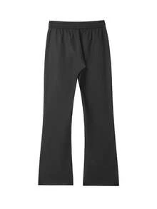 Men's Casual Straight Leg Pants, Minimalist Design, Spring/Autumn - Black - View 3
