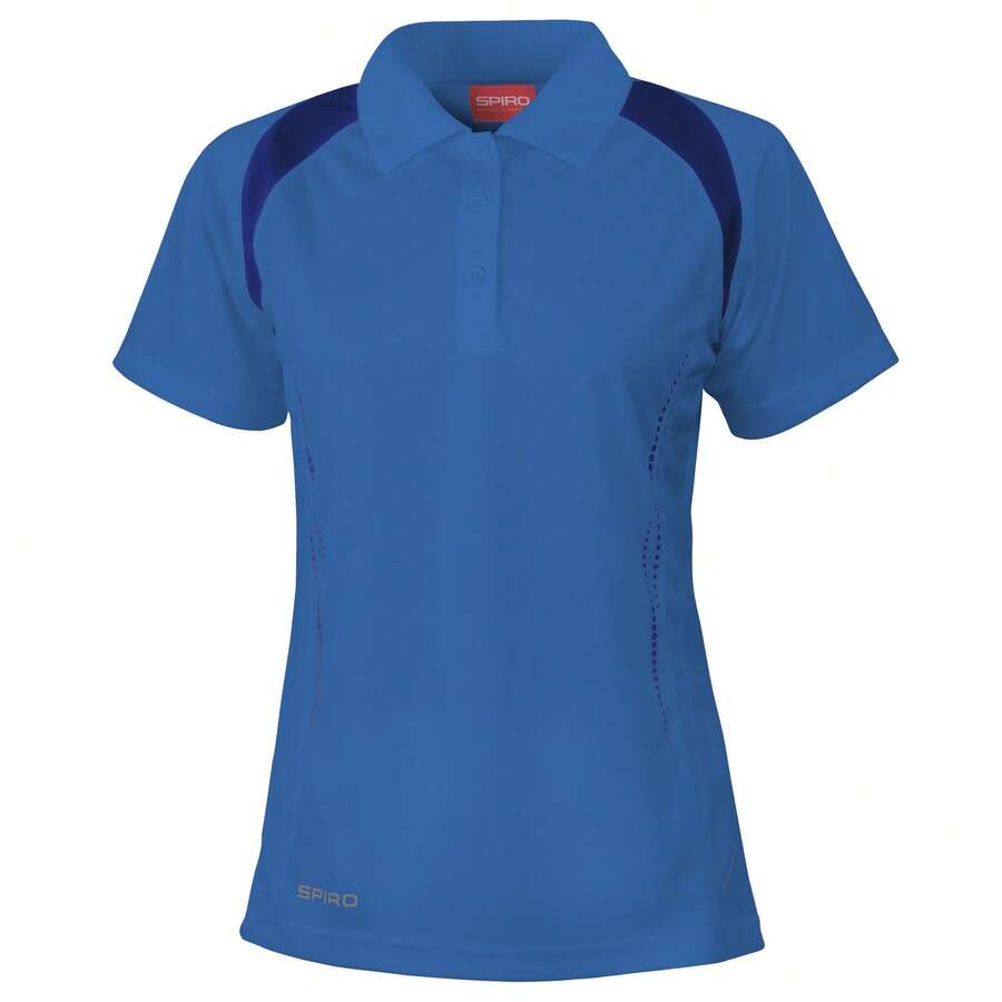 Spiro Womens/Ladies Sports Team Spirit Performance Polo Shirt - Royal/Navy - View 1
