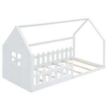 Bed Frame Kids House - 90x200cm - 白色 - 查看 9
