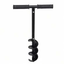 Hand Post Hole Digger - 24'' X 4" Earth Garden Auger Drill - Black - View 10