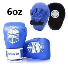 FIVING Kids Boxing Gloves & Punch Mitts 4oz 6oz, Youth Sparring Kickboxing Training Set For Boys Girls, Children Boxing Equipment Birthday Gift For Home Gym Practice - Multicolor - View 14