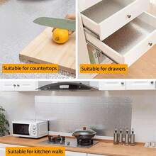 1 Roll Kitchen Wallpaper, Self-Adhesive Waterproof Countertop Cabinet Renovation Sticker - Solid Color - View 4