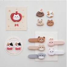 Mini Cute Animal Face Polymer Clay Cutter Set, Cat Dog Bear Bunny Head Shape DIY Earrings Pendant Jewelry Making Handmade Clay Mold Tools - Mini Cute Animal - View 2