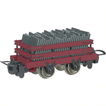 Trains - Friends Narrow Gauge Slate Wagon With Load - RED - HO Model That Runs On N Scale Track