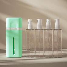 Garrafas Dispensadoras de Viagem 4 em 1 com Bomba para Cuidados de Pele, Loção, Champô, Gel de Banho e Perfume, Conjunto de Artigos de Toalete, Essencial de Viagem, Regresso às Aulas, Presente de Férias e Mais - Ver 7