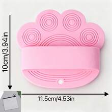 Pet Bath Massage Brush, With Raised Massage Bristles, Finger Strap And Hanging Holes, Foam Cleaning And Hair Removal Functions, Suitable For Cats And Dogs, A Year-Round Pet Care Product For Home Bathrooms. - Multicolor - View 12