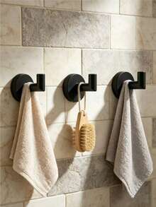 Bathroom Towel Bar Installation Set, Includes 1 Towel Bar, 1 Toilet Paper Holder And 4 Hooks, Total 6 Pieces - Multicolor - View 6