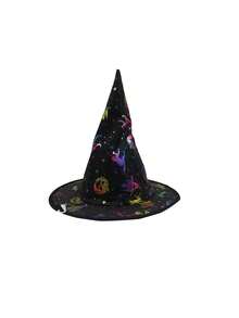 Halloween Black Pointed Witch Hat Classic Wizard Hat Cosplay Party Costume Accessory Gothic Wide Brim Witch Hat For Women And Girls - View 7
